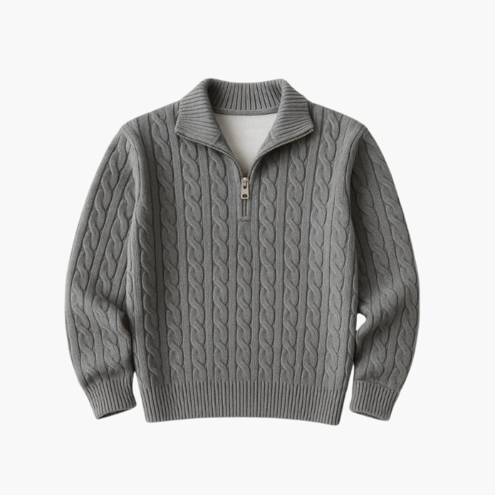 Fontaine Half-Zip Turtleneck Sweater