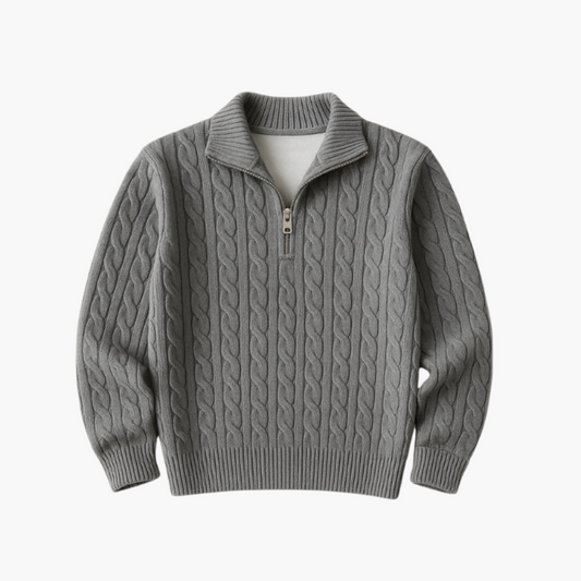 Fontaine Half-Zip Turtleneck Sweater