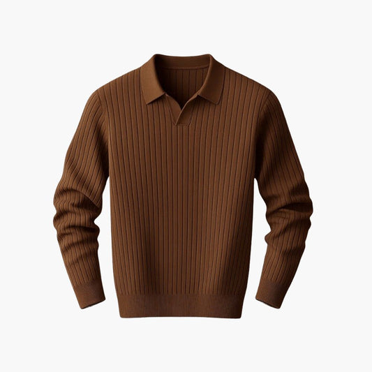 Nazionale Ribbed Long-Sleeve Polo