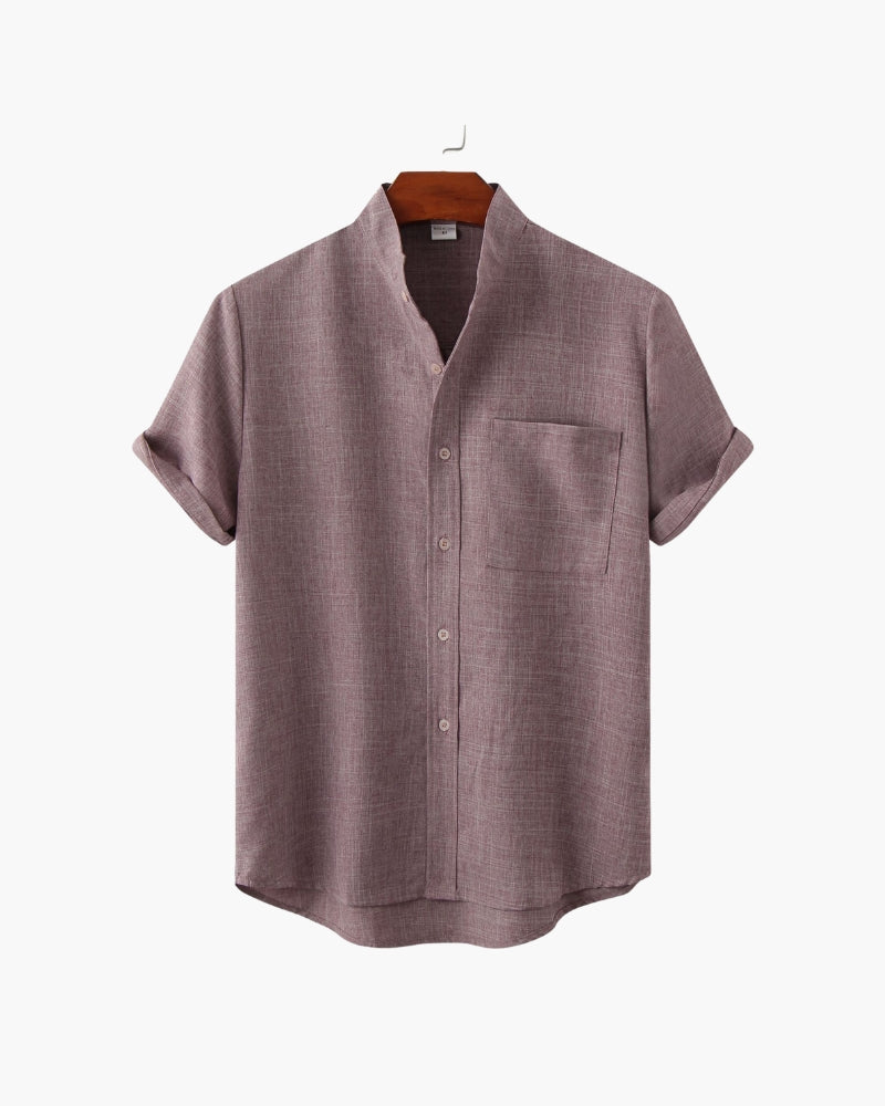 Mandarin Collar Slim Shirt