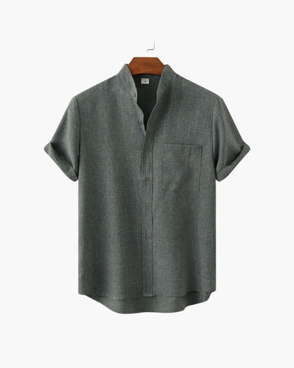 Mandarin Collar Slim Shirt