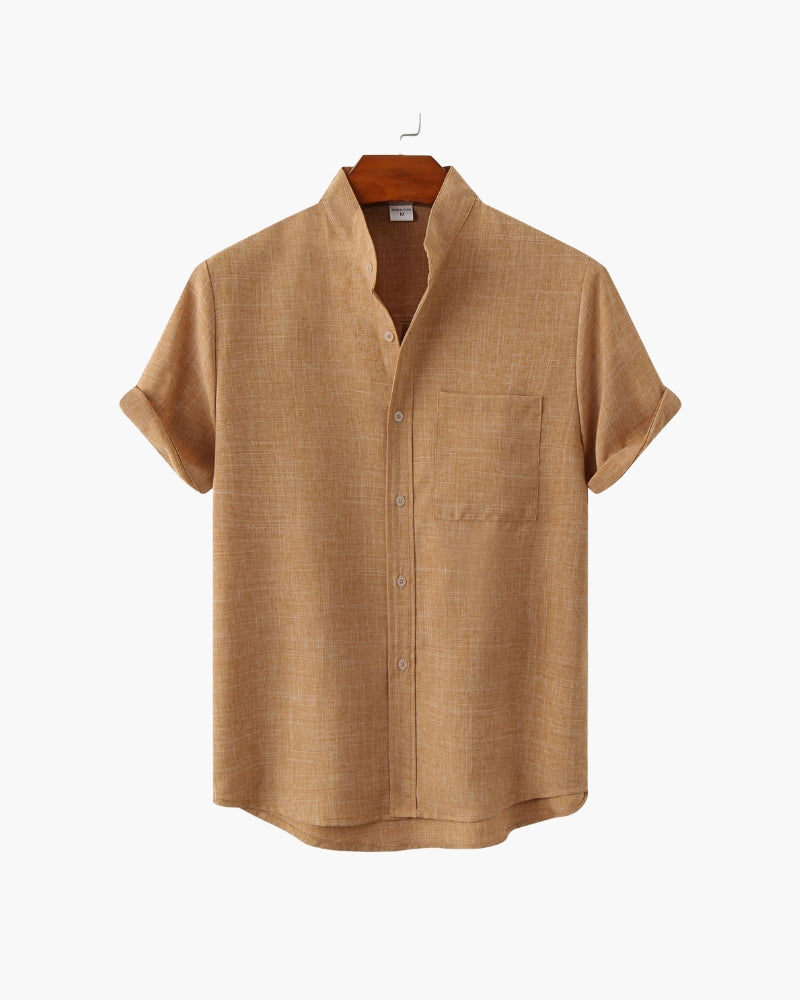 Mandarin Collar Slim Shirt