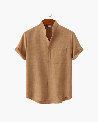 Mandarin Collar Slim Shirt