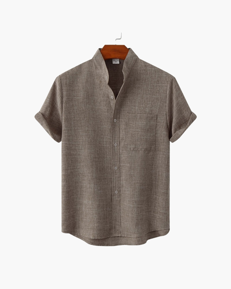 Mandarin Collar Slim Shirt