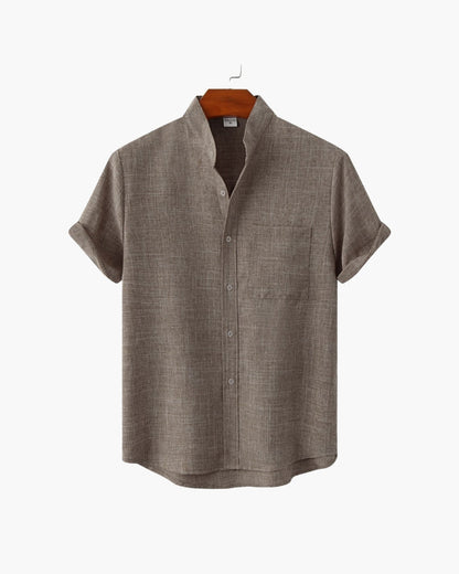 Mandarin Collar Slim Shirt