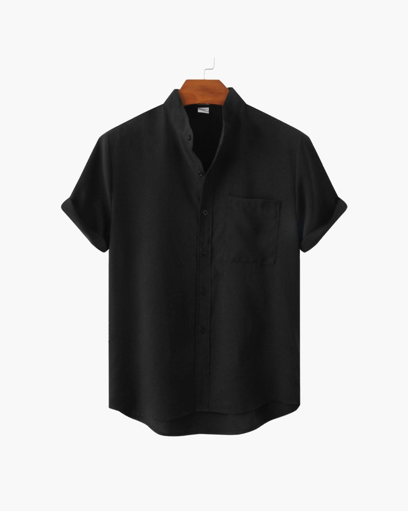 Mandarin Collar Slim Shirt
