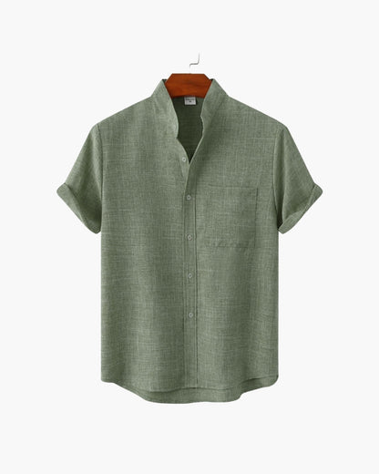 Mandarin Collar Slim Shirt