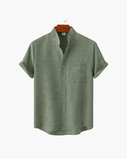 Mandarin Collar Slim Shirt