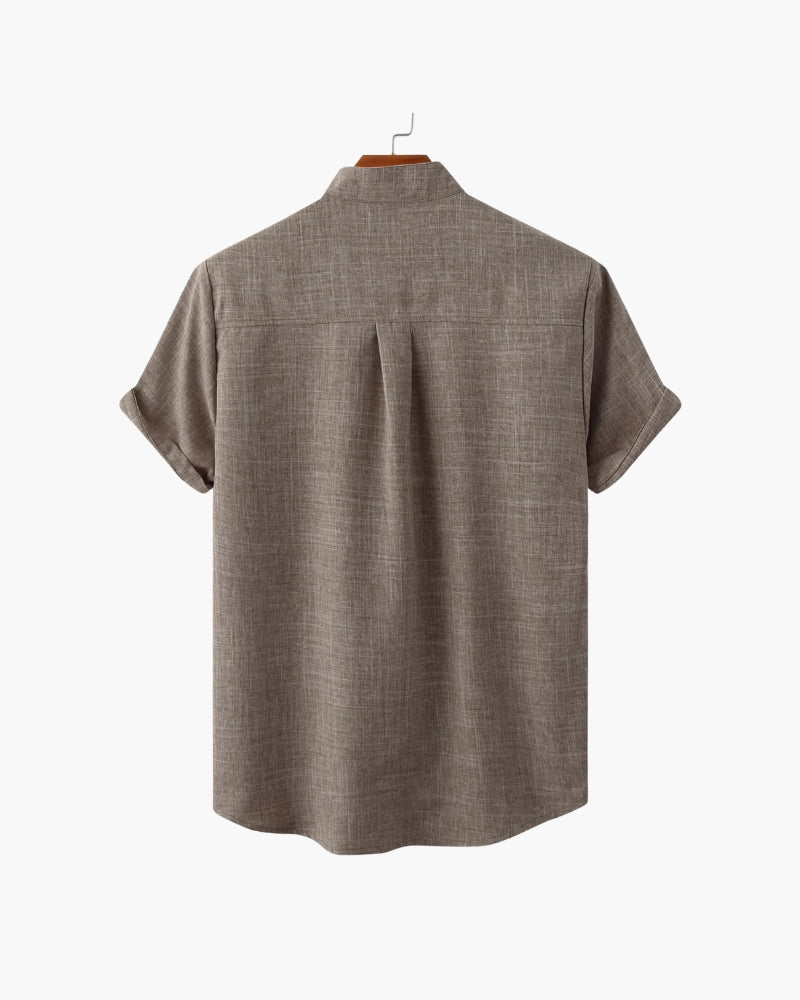 Mandarin Collar Slim Shirt