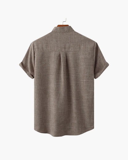 Mandarin Collar Slim Shirt