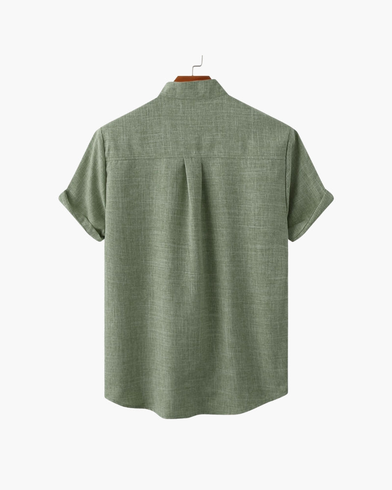 Mandarin Collar Slim Shirt