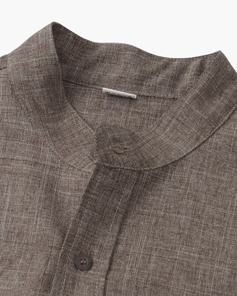 Mandarin Collar Slim Shirt