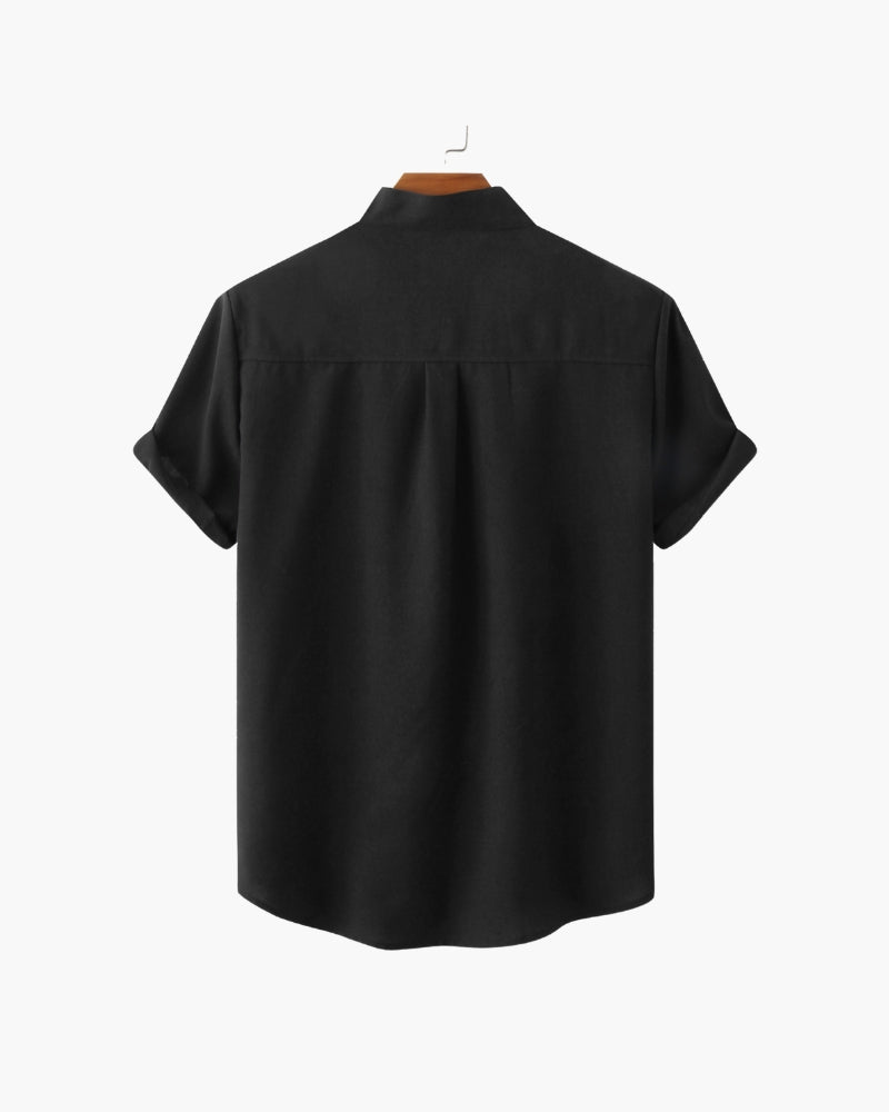 Mandarin Collar Slim Shirt