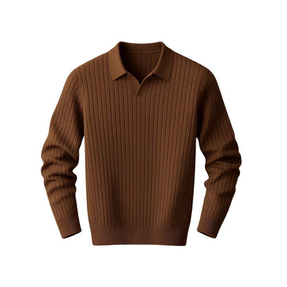 Nazionale Ribbed Long-Sleeve Polo