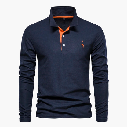 AIOPESON Long-Sleeve Polo Shirt
