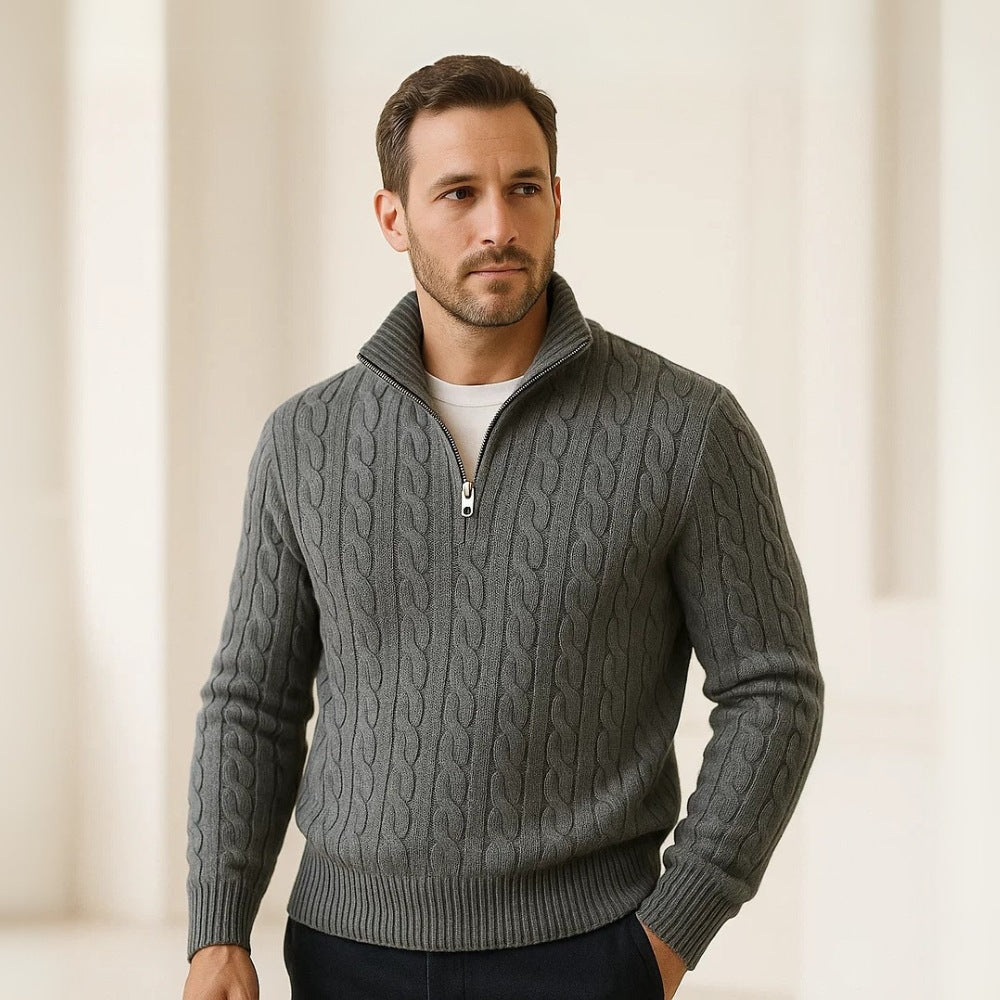 Fontaine Half-Zip Turtleneck Sweater