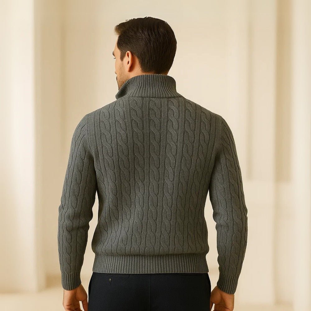 Fontaine Half-Zip Turtleneck Sweater
