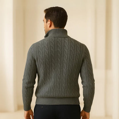 Fontaine Half-Zip Turtleneck Sweater