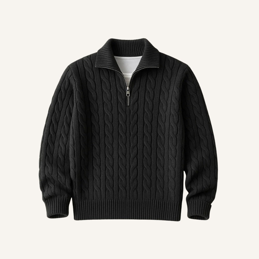 Fontaine Half-Zip Turtleneck Sweater