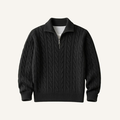 Fontaine Half-Zip Turtleneck Sweater