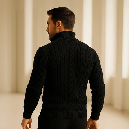 Fontaine Half-Zip Turtleneck Sweater