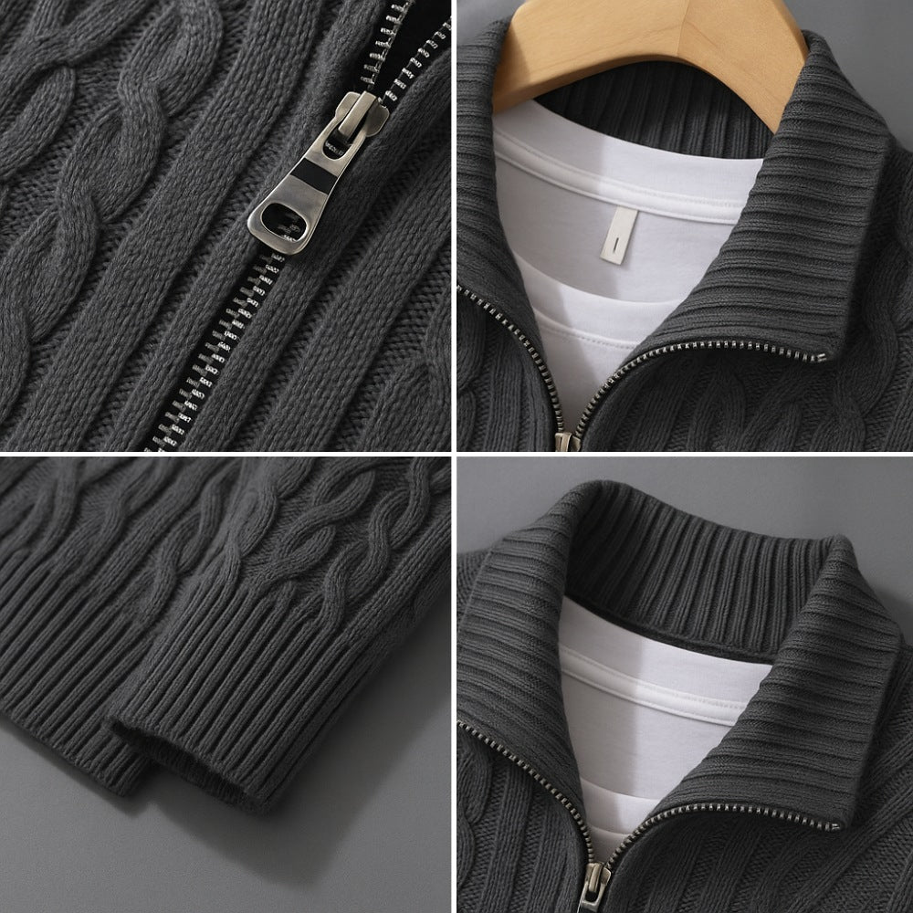 Fontaine Half-Zip Turtleneck Sweater