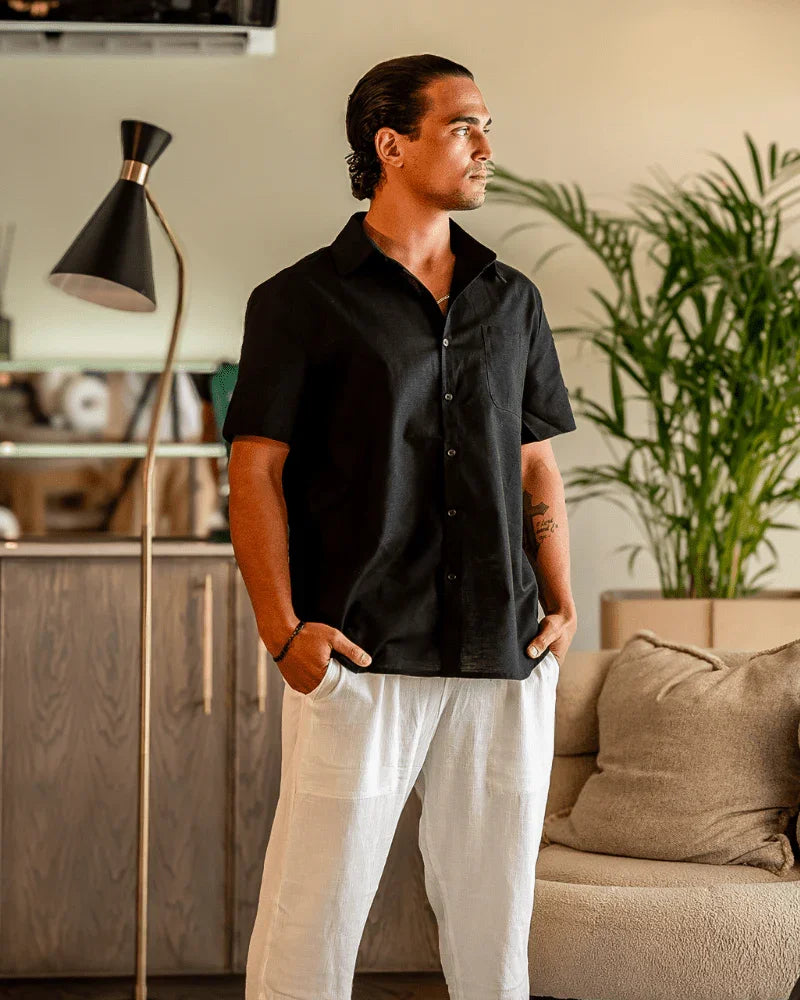 Cabo Verde Short Sleeve Linen Shirt