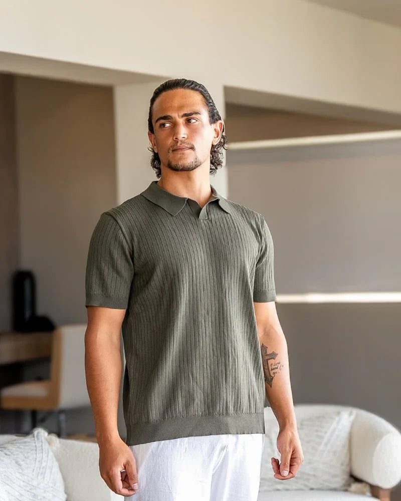 Premium Ribbed Polo Shirt