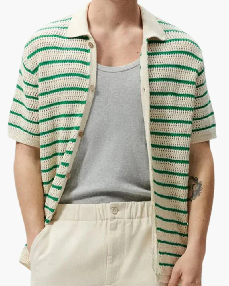 Marbella Knit Button-Up Shirt