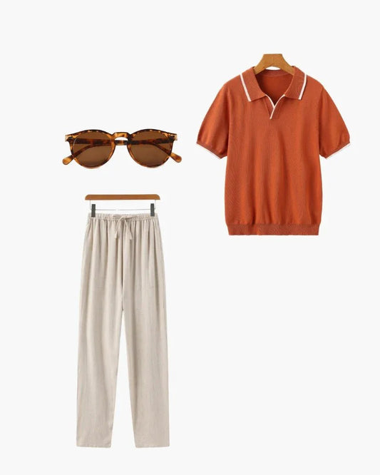 Santorini Casual Polo Set