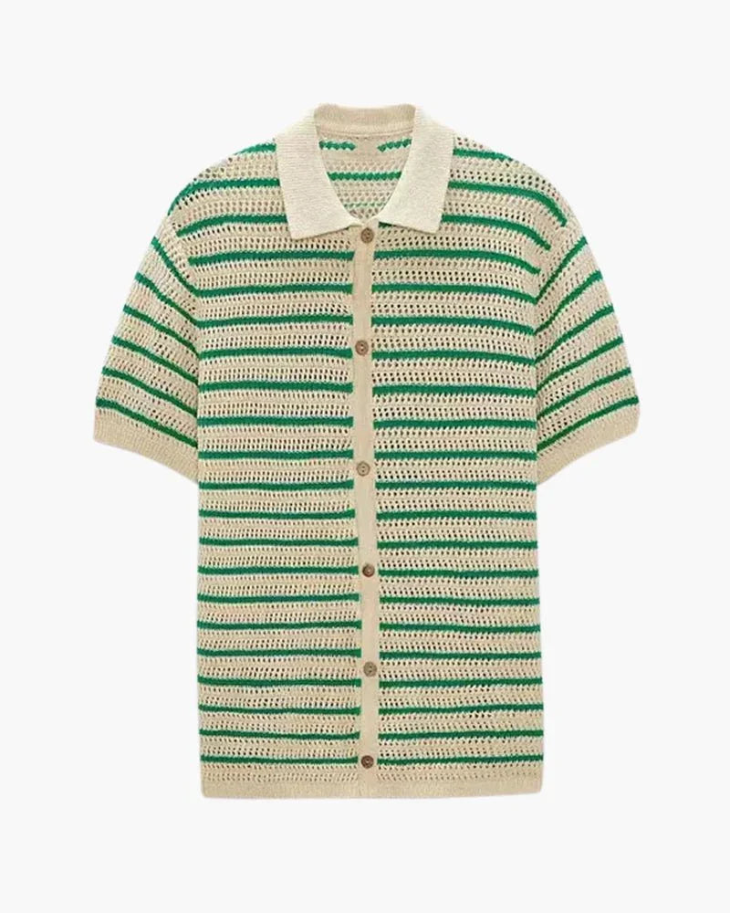 Marbella Knit Button-Up Shirt