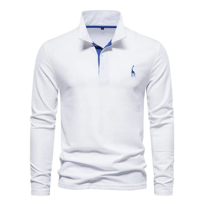 AIOPESON Long-Sleeve Polo Shirt