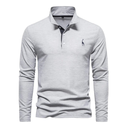 AIOPESON Long-Sleeve Polo Shirt