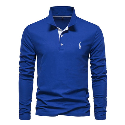 AIOPESON Long-Sleeve Polo Shirt