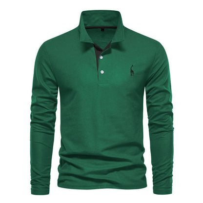 AIOPESON Long-Sleeve Polo Shirt