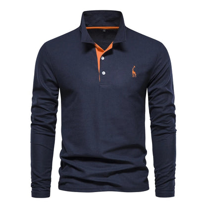 AIOPESON Long-Sleeve Polo Shirt