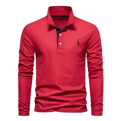 AIOPESON Long-Sleeve Polo Shirt